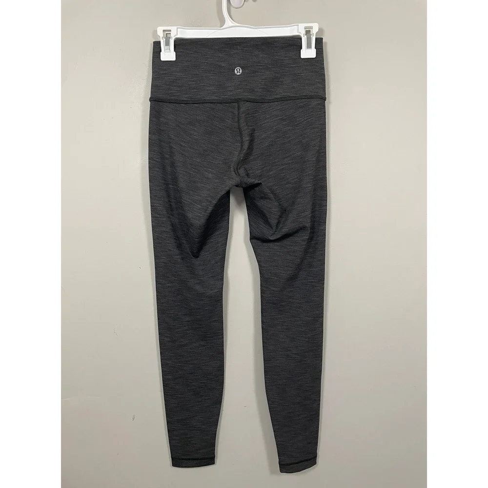Lululemon Wunder Under Hi-Rise‎ 7/8 Tight in Heathered Black Size 6 Athleisure